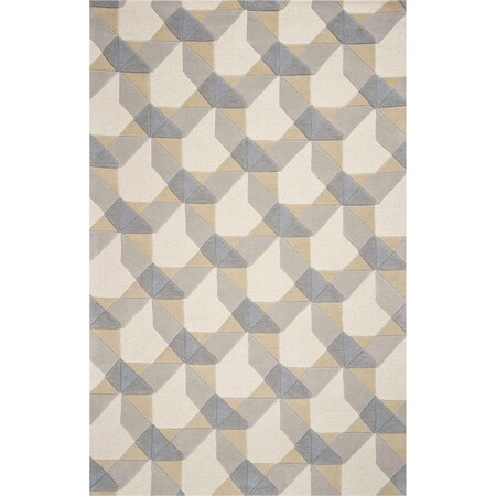 Palacedesigns 5 x 8 ft. Wool Ivory & Grey Area Rug PA3682947